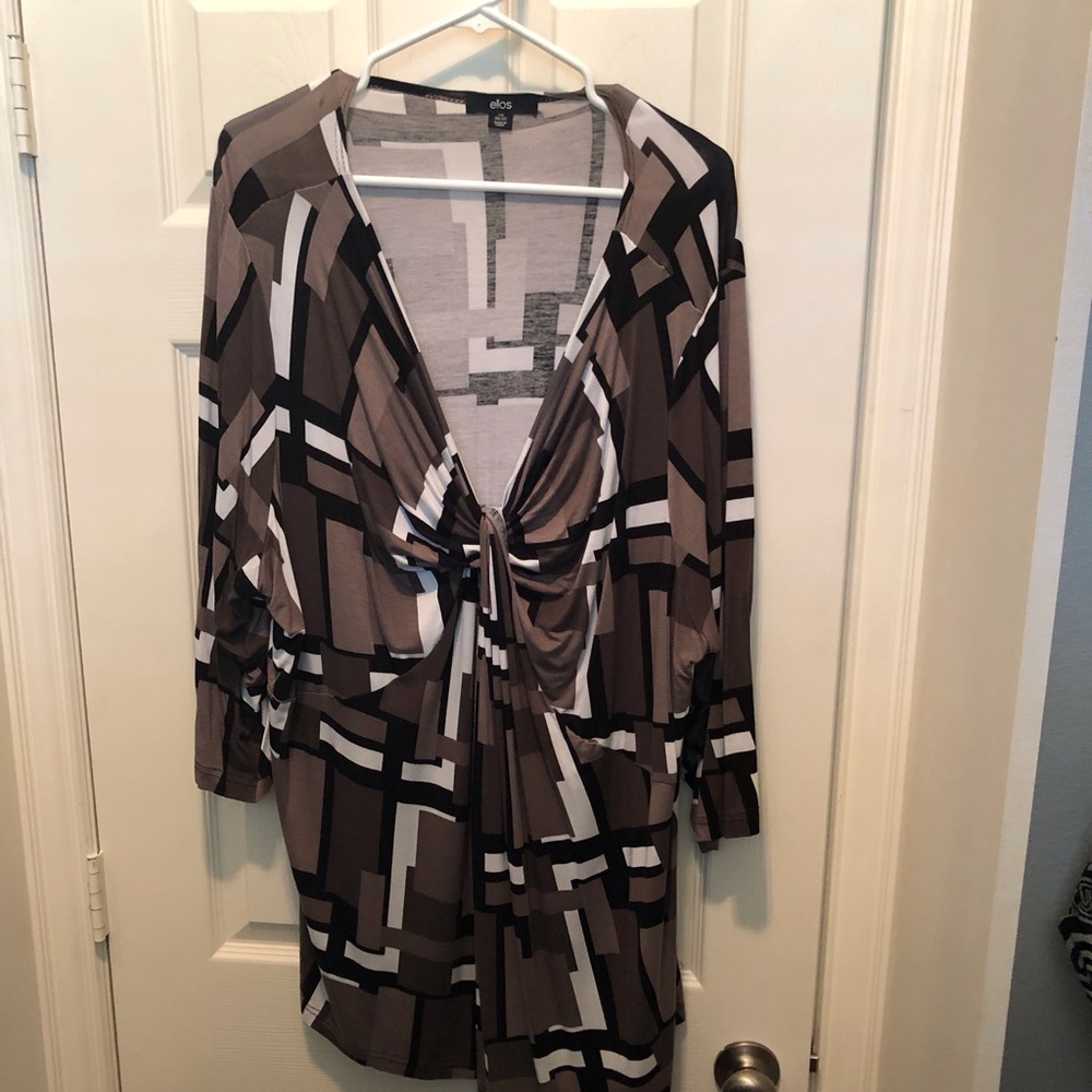 Women’s low V-neck blouse